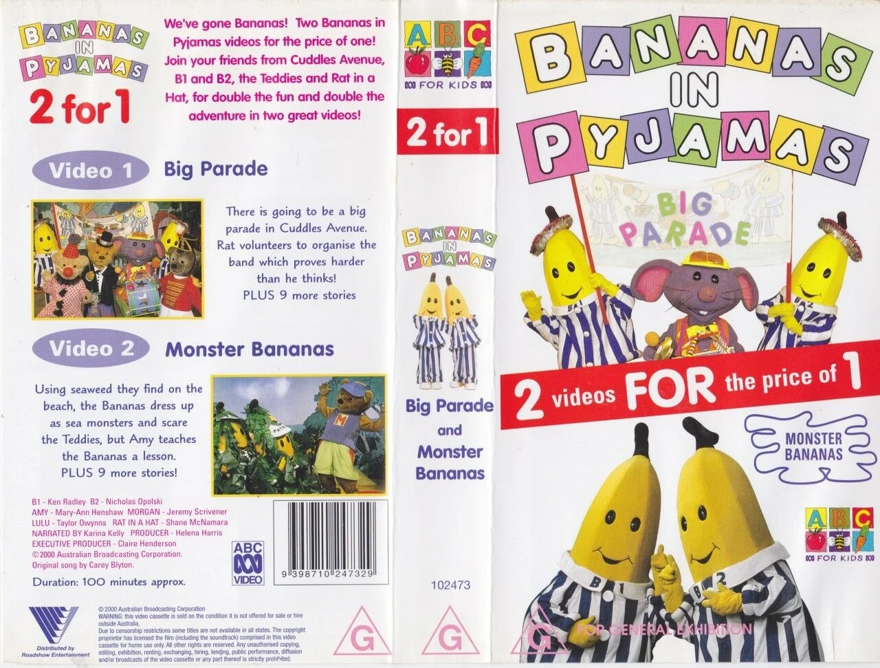 Bananas In Pajamas Big Parade Vhs