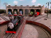 The next morning, Douglas told the other engines all about Oliver.