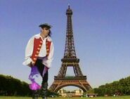 Captain at the Eiffel Tower in Paris, France