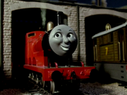 Edited scene of James blowing his whistle