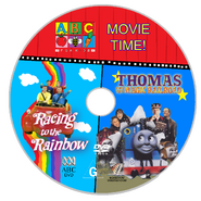 ABC for Kids Movie Time - Racing to the Rainbow + Thomas and the Magic Railroad DVD Cover - Disc