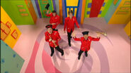 The Wiggles in the red coat uniforms in a deleted scene