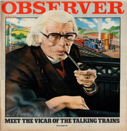 The cover of the Observer Magazine (22 July 1989) illustrated by Mick Brownfield