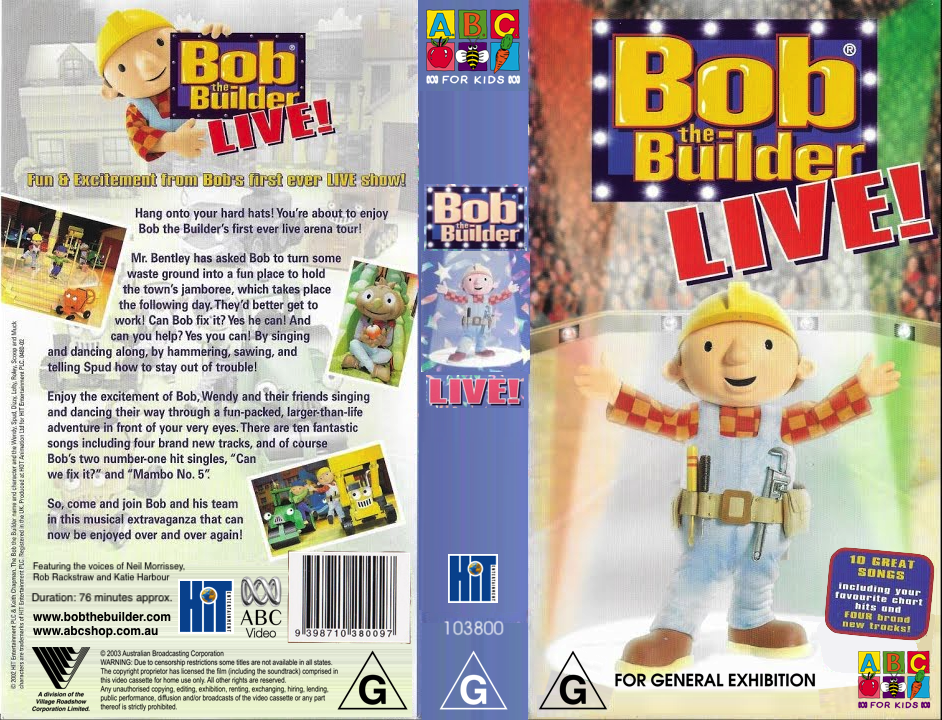 Bob the Builder LIVE! (video) ABC For Kids Wiki Fandom