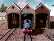 Thomas' lamp is not placed on correctly.