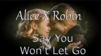 Alice X Robin - Say You Won't Let Go