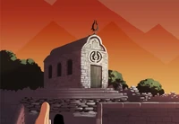 Dragon temple located at Middle during sunset