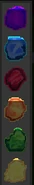 Infinity Stones shown in the DoS 300 UI when on cooldown.