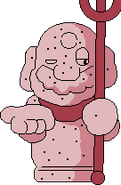 Kirby's statue of Tanooki Mario