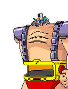 A sprite of Krangby but without Kirby in Krang's machine nor the latter's right rocket arm and head