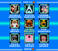 Contrabobo in the game's level select.