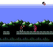 A Merman's fireball about to hit Simon Belmont