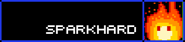 Sparkhard (Fireball)'s name and (empty) health bar, along with the mugshot