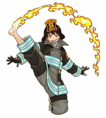 Fire Force Bronzing Anime Characters Shinra Kusakabe Princess