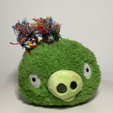Angry bird top plush dog toy