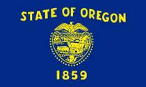 The flag of Oregon.