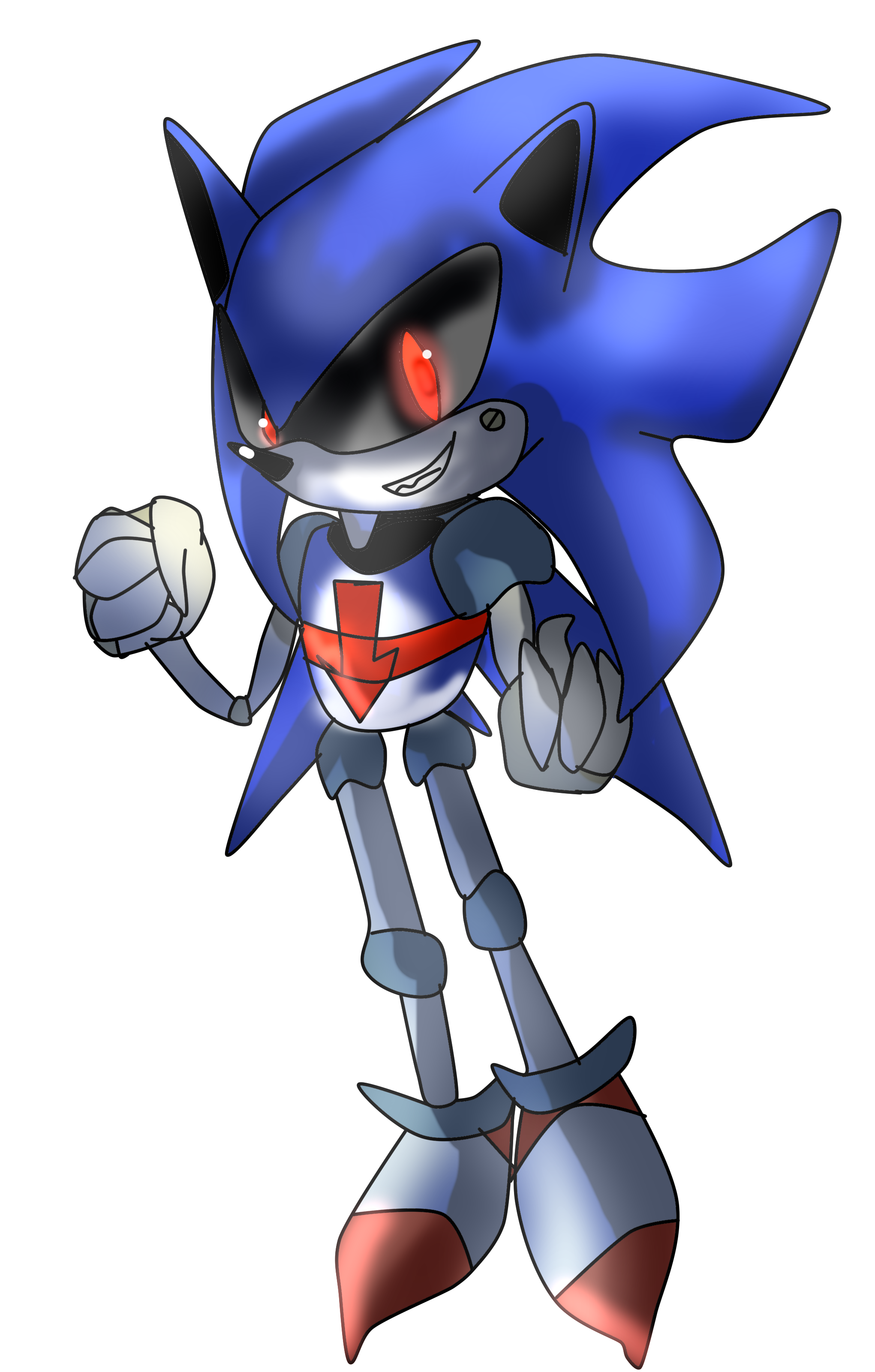 A Mecha Sonic Picture I Did in 2021 (edward18517/warahi) :  r/SonicTheHedgehog