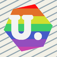 The LGBT pride version of the icon (used from June 12th to July 1st 2016)