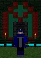 3rd person view of a player holding the Gateway Mode Staff of The Gatekeeper in their Off-hand.