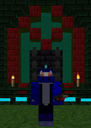 3rd person view of a player holding the Rending Mode Staff of The Gatekeeper in their Off-hand.