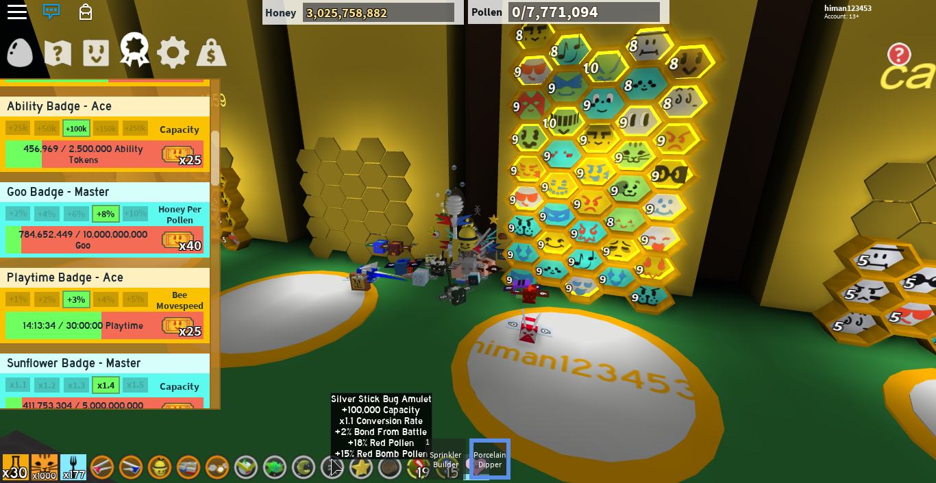 All Posts By Himan123453 Fandom - roblox bee swarm simulator stick bug amulet