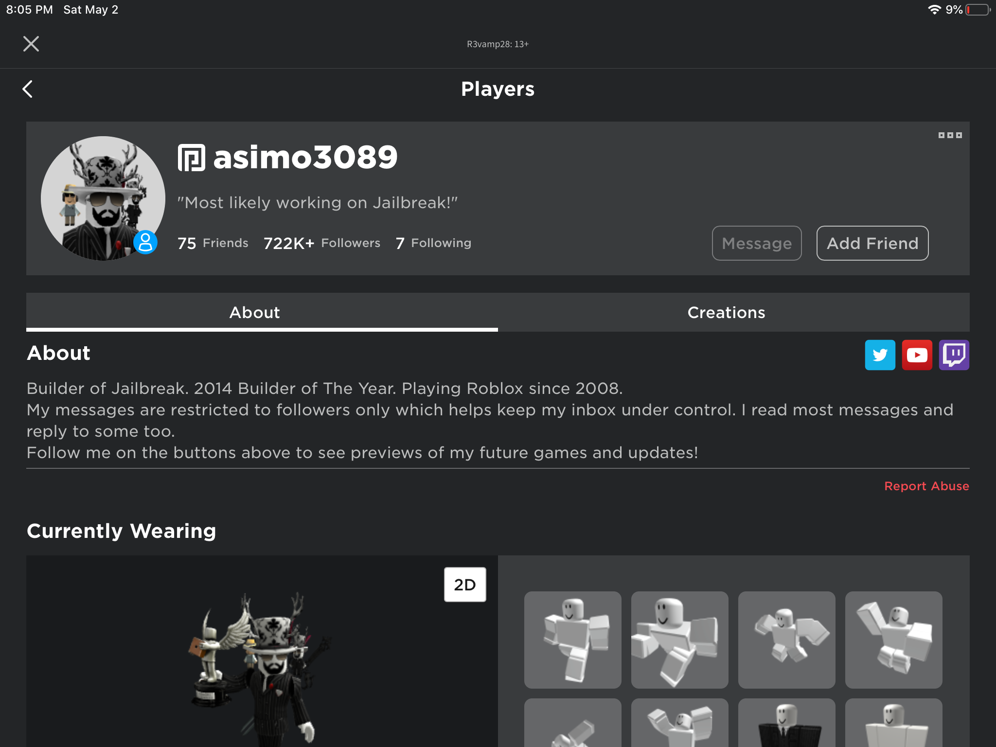 Update Fandom - take a screenshot with asimo and badcc roblox