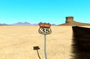 The Highway 35 sign on Earth