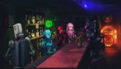 Crimson al lado de sus discípulas y Black Lotus