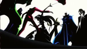 Red Rider siendo decapitado por Black Lotus