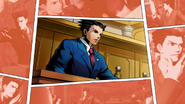 Behind defendant's bench (Phoenix Wright ending)