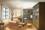 The full artwork of the office, the specific area where Mia's incident occurred