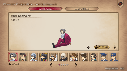 Investigations Collections Character Compendium
