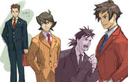 Gyakuten Saiban 4 protagonist concept art featured on the Gyakuten Saiban: Yomigaeru Gyakuten website.