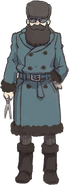 Full-body illustration (disguised as "Grimesby Roylott") The Great Ace Attorney: Adventures (The Adventure of the Unbreakable Speckled Band)