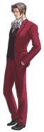 Full-body illustration Phoenix Wright: Ace Attorney - Justice for All (Nintendo DS version)