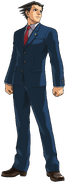Full-body illustration Phoenix Wright: Ace Attorney - Trials and Tribulations (Nintendo DS version)