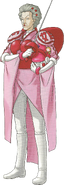 Full-body illustration (in Pink Princess stage show costume) Ace Attorney Investigations: Miles Edgeworth (Turnabout Ablaze)