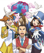 Advertisement illustration Phoenix Wright: Ace Attorney - Spirit of Justice.