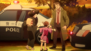 Trying to stop Dick Gumshoe taking her mother away for questioning