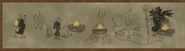 A scroll depicting the origin of the yokai Tenma Taro kept in the Forbidden Chamber