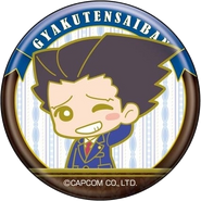 SD-style art for Ace Attorney 15th anniversary badge