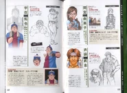 Concept art of Sal Manella, Penny Nichols, and Jack Hammer