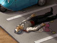 Devorae's corpse in the Badgermobile parking area (3)