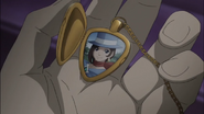 A picture of Trucy Wright in Phoenix Wright's locket