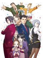 Ace Attorney 15th anniversary artwork (by Tatsuro Iwamoto) Original trilogy