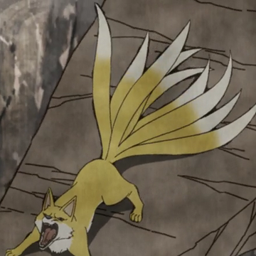 white nine tailed fox demon