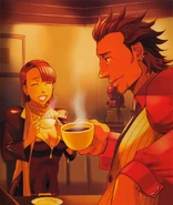 来自“成步堂 逆转裁判！”的画作（2） （作者末包久美子） 来自“DreaMaga”游戏杂志