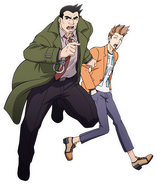 Gyakuten Saiban: Sono “Shinjitsu”, Igiari! (with Dick Gumshoe; official website splash page visual)