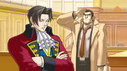 Being saluted by Dick Gumshoe