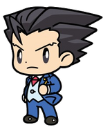 Super deformed-style illustration used for sticker set included with limited and extended editions of the game (Japan only)